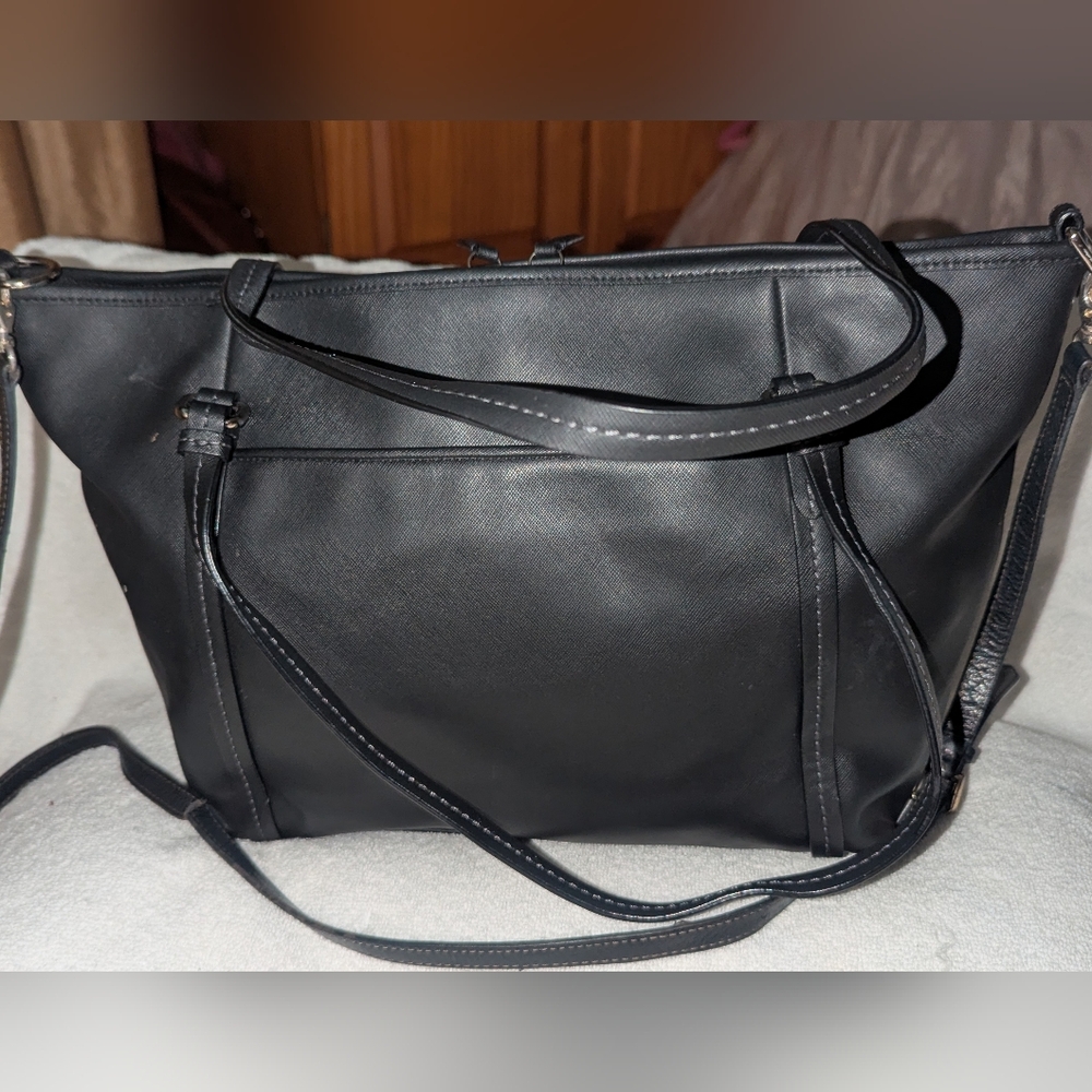 Coach Peyton Black Saffiano Leather Tote Bag. F25667 - Picture 3 of 12